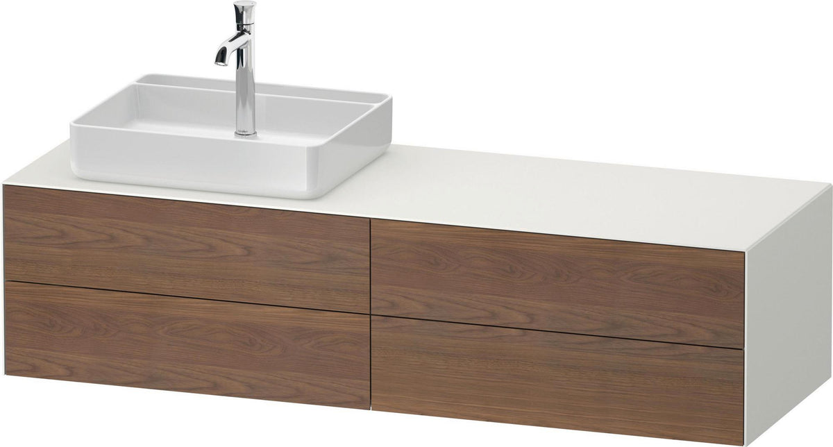 DURAVIT White Tulip Konsolen-Waschtischunterbau 1600 mm, 4 Schubkästen, Weiß Seidenmatt