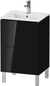 Duravit L-Cube Waschtischunterbau bodenstehend, 2 Auszüge, Weiß Matt, 520 mm