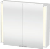 Duravit Ketho Spiegelschrank 800 mm, weiß matt, LED-beleuchtet, 2 Türen, Sensorschalter