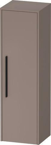 DURAVIT D-Code Halbhochschrank 400 mm, rechts, Basalt Matt, 1 Tür, Glasböden