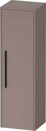 DURAVIT D-Code Halbhochschrank 400 mm, rechts, Basalt Matt, 1 Tür, Glasböden