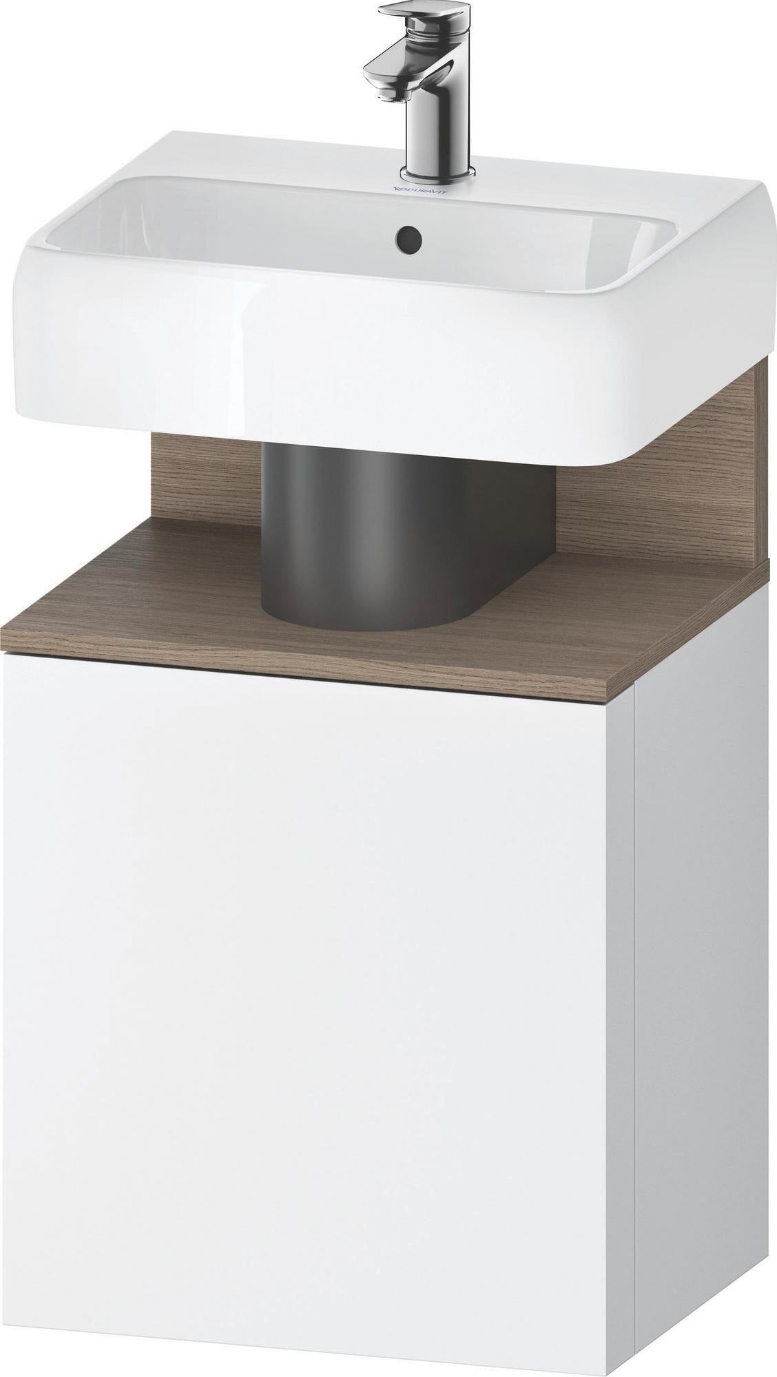 DURAVIT Qatego Waschtischunterbau 440 mm Eiche Terra Matt, 1 Tür links, Tip-On