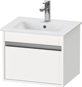 DURAVIT Ketho Waschtischunterbau 500 mm weiß matt, 1 Auszug, wandhängend, Soft-Close