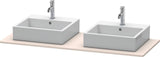 DURAVIT XSquare Konsole 1400 mm betongrau matt mit zwei Ausschnitten für Doppelwaschtisch
