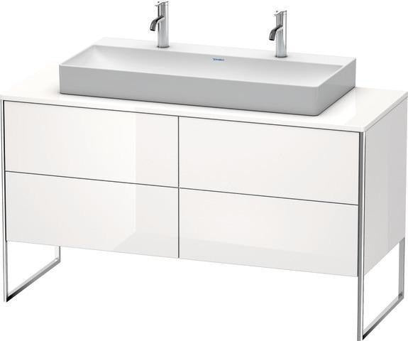 Duravit XSquare Waschtischunterbau 1400 mm mit integriertem Fußgestell, Becken rechts, für Vero Air und DuraSquare
