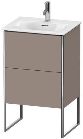 Duravit XSQUARE Waschtischunterbau 840 mm weiß matt – 2 Auszüge mit Tip-On-Technik