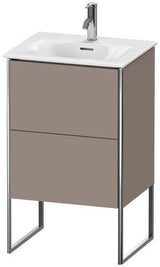 Duravit XSQUARE Waschtischunterbau 840 mm weiß matt – 2 Auszüge mit Tip-On-Technik