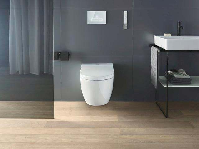Duravit DuraSquare Metallkonsole höhenverstellbar mit Handtuchhalter links/rechts, chrom