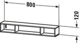 DURAVIT L-Cube Regalelement 800 mm, 3 Fächer, Amerikanischer Nussbaum, wandhängend