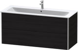 Duravit XSquare Waschtischunterbau Eiche Schwarz 1210 mm mit 2 Schubkästen und Tip-On-Technik