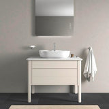 Duravit Luv Waschtischunterbau bodenstehend 938 mm mit Schubkasten und Auszug in Weiß Seidenmatt