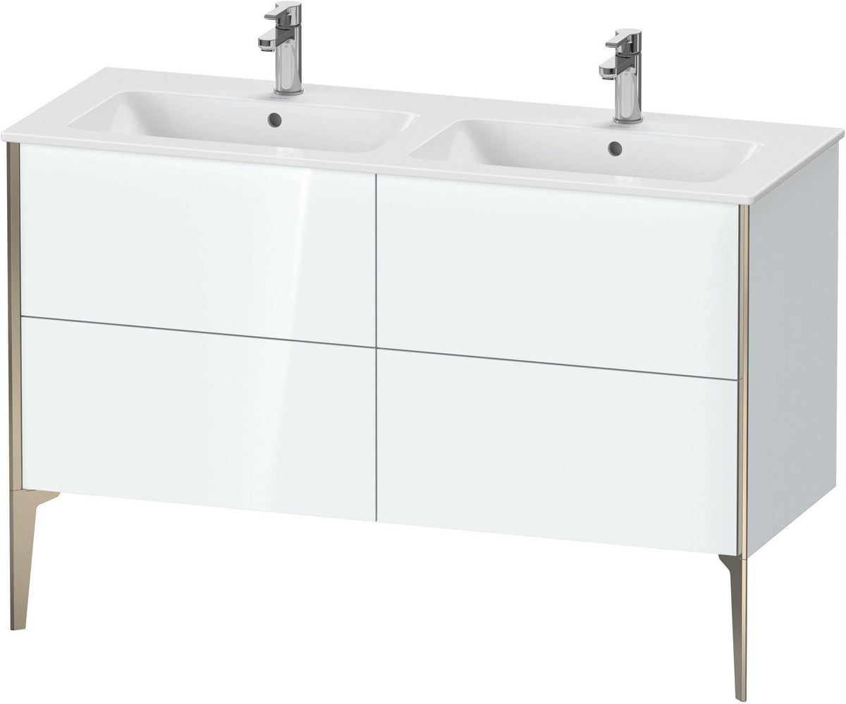 DURAVIT XViu Waschtischunterbau bodenstehend 1280 mm, 4 Auszüge, weiß matt – Tip-On
