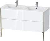 DURAVIT XViu Waschtischunterbau bodenstehend 1280 mm, 4 Auszüge, weiß matt – Tip-On