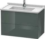Duravit L-Cube Waschtischunterbau 820 mm, 2 Schubkästen, amerikanisch nussbaum, wandhängend