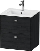 DURAVIT Brioso Waschtischunterbau 553x520x419 mm, 2 Schubkästen, Weiß Matt, Griff Chrom