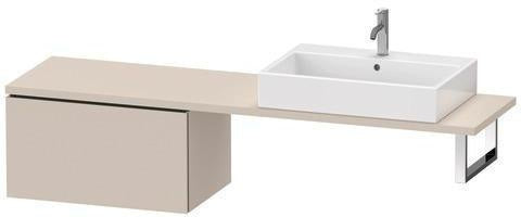 Duravit L-Cube Unterschrank 720 mm taupe supermatt – 1 Auszug, wandmontiert, mit Dämpfung