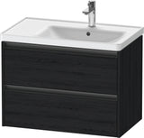 DURAVIT Ketho.2 Waschtischunterbau 784 mm wandhängend, betongrau matt, 2 Schubkästen, Becken rechts