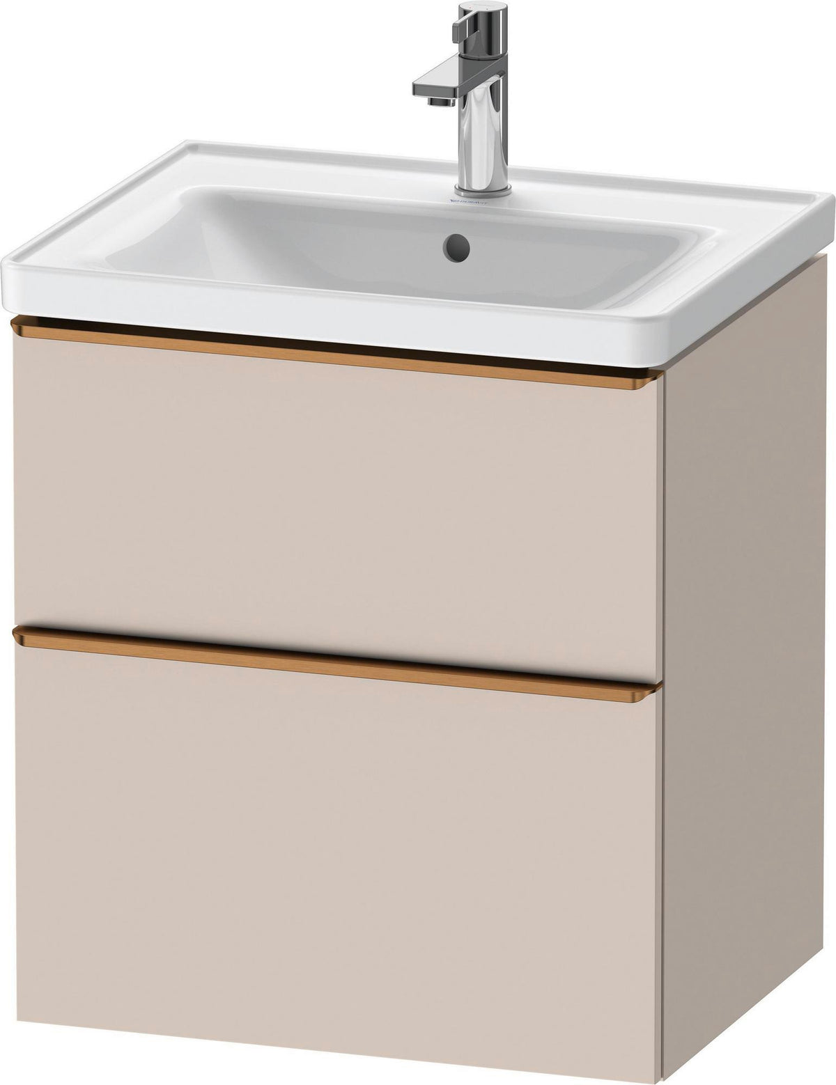 Duravit D-Neo Waschtischunterbau 584 mm betongrau matt mit Auszug und Schubkasten