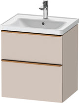 Duravit D-Neo Waschtischunterbau 584 mm betongrau matt mit Auszug und Schubkasten