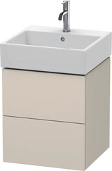 DURAVIT L-Cube Waschtischunterbau 544x484x459 mm, 2 Schubkästen, Weiß Matt, Wandmontage
