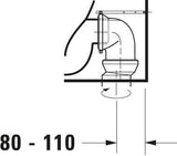 DURAVIT D-Neo Stand-Tiefspül-WC weiß rimless mit Geruchsabsaugung und Befestigungsmaterial