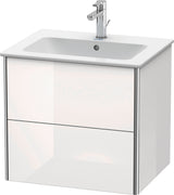 Duravit XSquare Waschtischunterbau 610 mm betongrau matt mit 2 Schubkästen und Tip-On-Technik