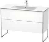 Duravit XSquare Waschtischunterbau 1210 mm mit zwei Auszügen in Außenfarbe Taubenblau matt