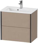DURAVIT XViu Waschtischunterbau wandhängend 610 mm, 2 Schubladen, champagner matt/weiß matt