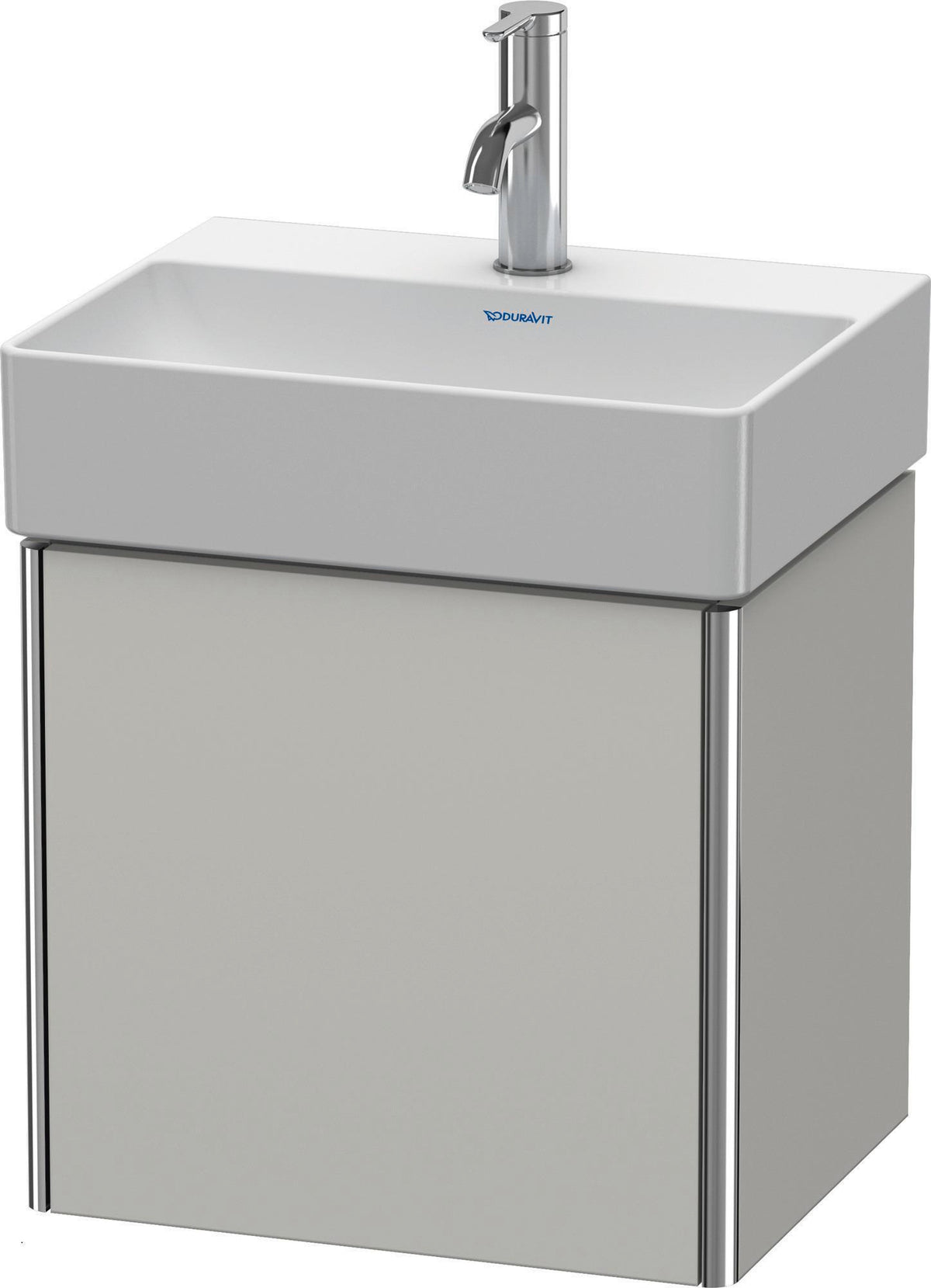 Duravit XSquare Waschtischunterbau 434 mm betongrau matt, 1 Tür rechts, wandhängend