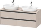 taupe matt / 4 Schubkästen / links und rechts