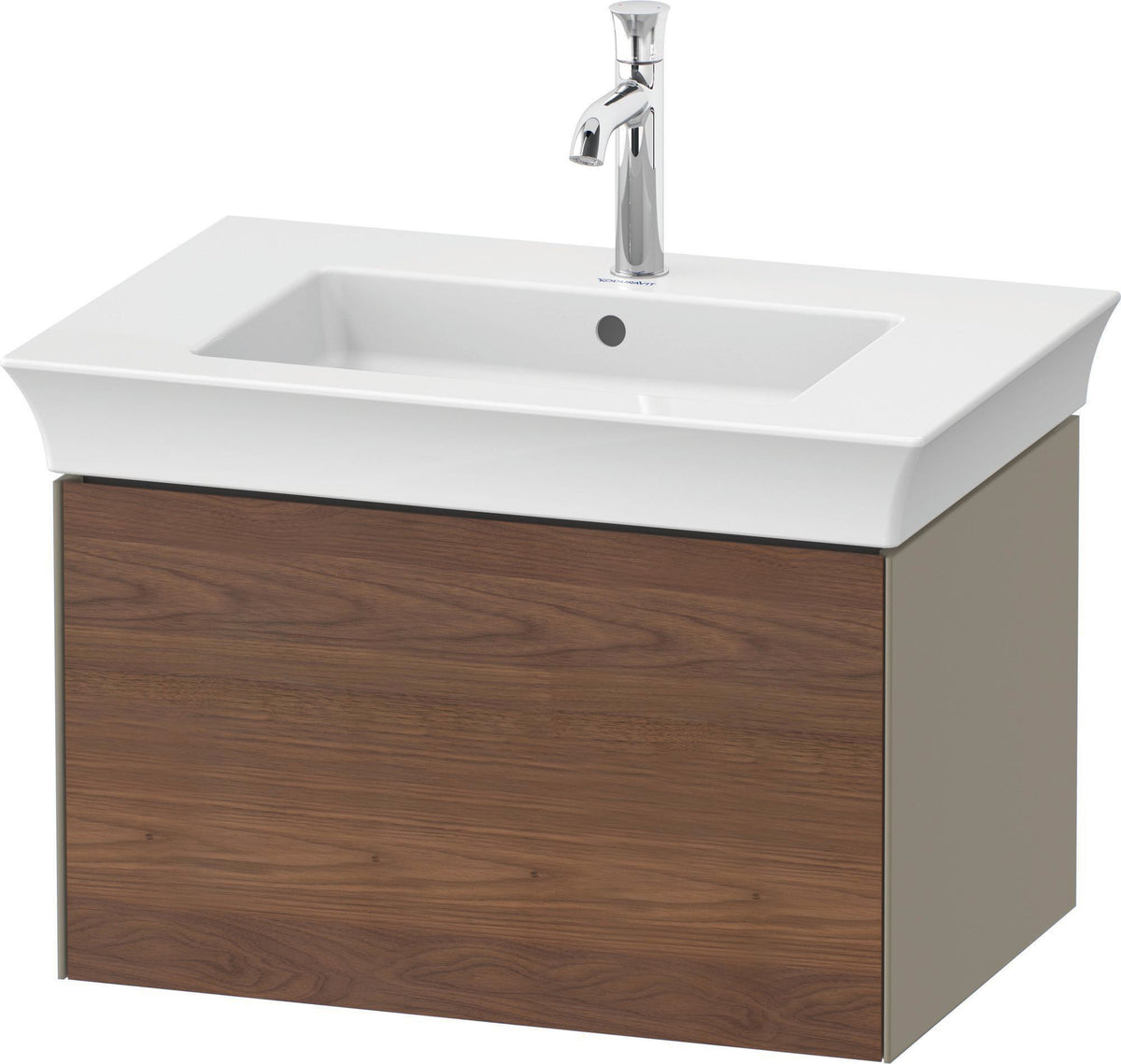 DURAVIT White Tulip Waschtischunterbau 684 mm – 1 Auszug, Tip-On, LED-Innenbeleuchtung, graphit seidenmatt