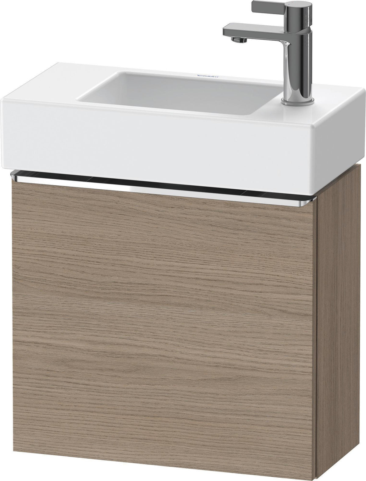 Duravit D-Neo Waschtischunterbau 484 mm Eiche Terra Matt, 1 Tür rechts, wandhängend