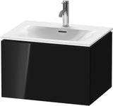 Duravit L-Cube Waschtischunterbau 620 mm weiß matt, 1 Auszug, wandhängend, Tip-On