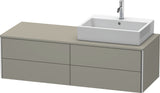 Duravit XSquare Konsolenwaschtischunterbau 1400 mm betongrau matt, 4 Schubkästen, wandhängend