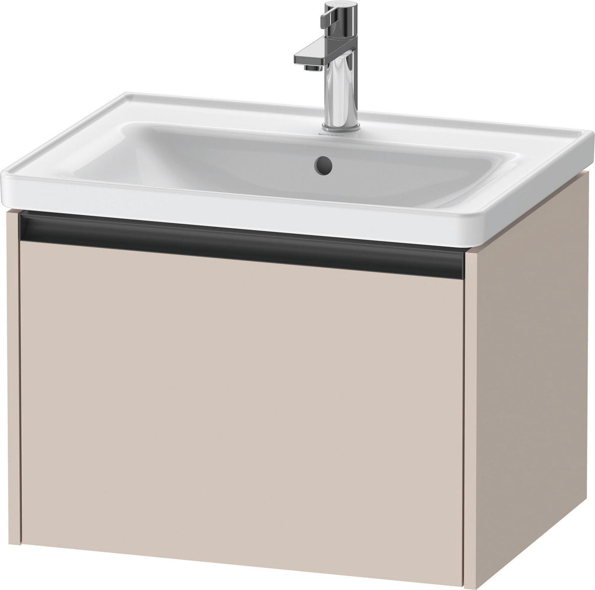 DURAVIT Ketho.2 Waschtischunterbau 634 mm betongrau matt, wandhängend, 1 Auszug mit Soft-Close