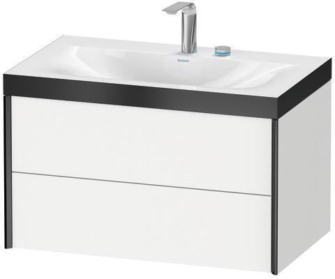 Duravit Möbelwaschtischset XVIU 800x480mm Chaos mit Unterbau wandhängend und Keramikwaschtisch Viu