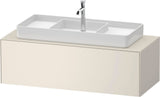 DURAVIT White Tulip Konsolen-Waschtischunterbau 1300 mm, wandhängend, weiß seidenmatt, 1 Auszug