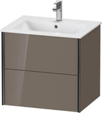 flannel grey hochglanz / Mitteldichte Faserplatte (MDF) / 2Schubk.,schwarz matt/flan.grey