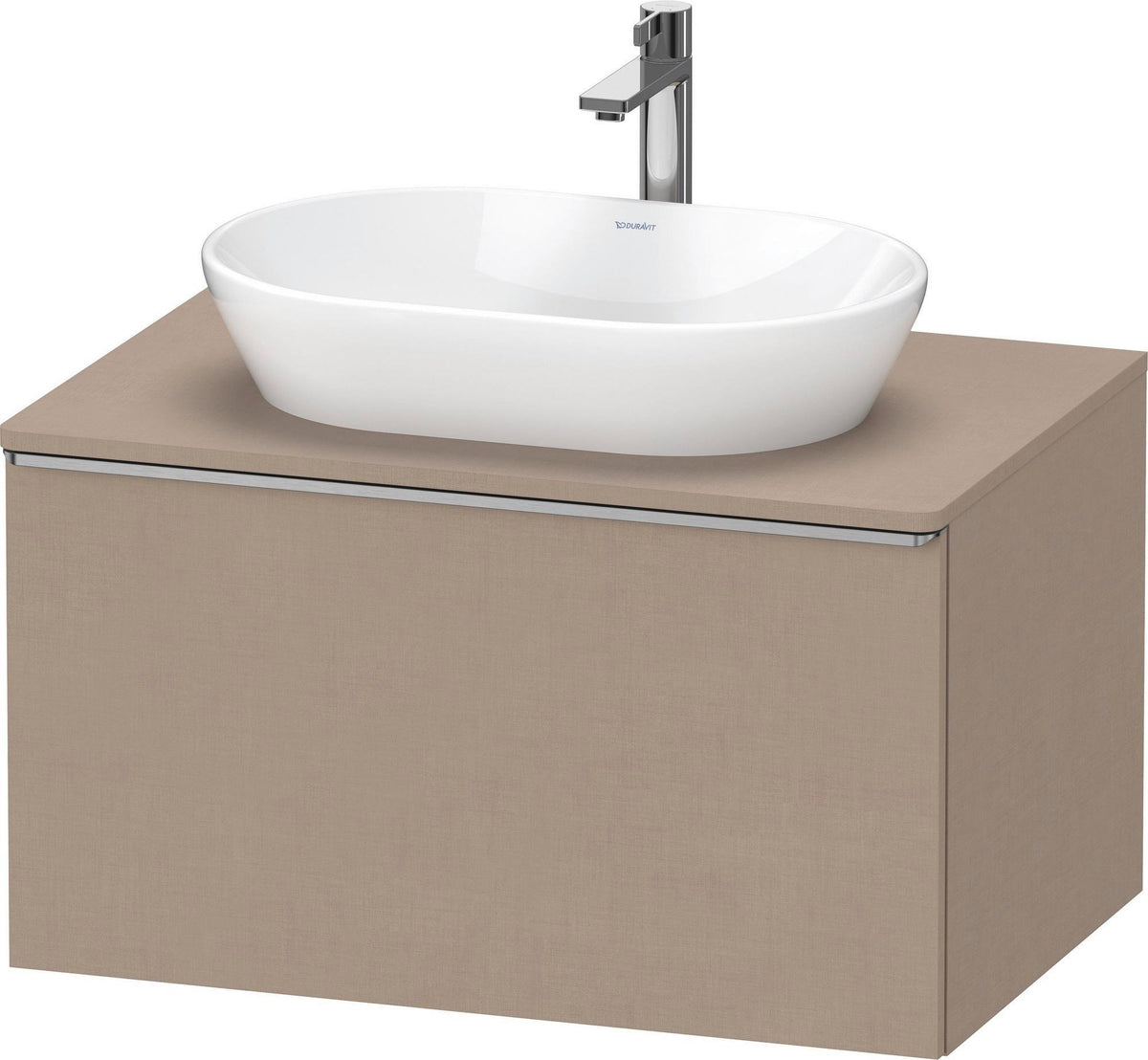 DURAVIT D-Neo Konsolenwaschtischunterbau 800 mm betongrau matt mit Bronze-Griff und Soft-Close-Auszug