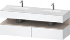 weiß / QA EWT m.Kon-WTU,1600x550x600mm,WPl:2 Ni-Bel,Weiß Matt,Ni:Taupe Matt,Dekor