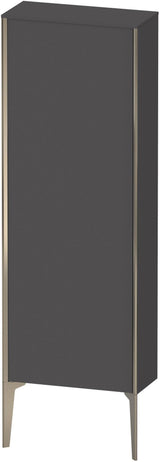 Duravit XViu Halbhochschrank 1330 mm graphit matt, 1 Tür, rechts, Soft-Close