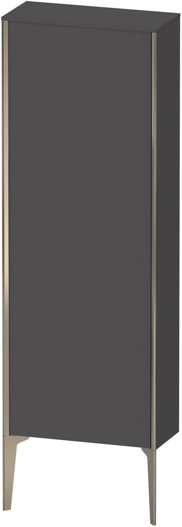 Duravit XViu Halbhochschrank 1330 mm graphit matt, 1 Tür, rechts, Soft-Close