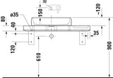 DURAVIT Qatego Aufsatzbecken mit Konsole 1000 mm Weiß Hochglanz HygieneGlaze
