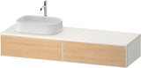 DURAVIT Zencha Konsolen-Waschtischunterbau 1600 mm Eiche Anthrazit mit 2 Auszügen