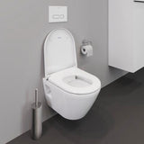 DURAVIT D-Code Bürstengarnitur bodenstehend in Chrom – 89 x 89 x 385 mm, Messing verchromt