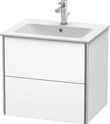 DURAVIT XSquare Waschtischunterbau 610 mm, 2 Schubkästen, Weiß Matt, Wandmontage