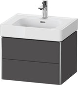 Duravit XSquare Waschtischunterbau 584 mm, 2 Schubkästen, Tip-on, Taupe