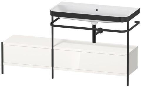 Duravit Waschtischset Happy D.2 Plus 1600x490 mm Ein Hahnloch Taupe Supermatt