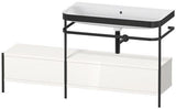 Duravit Waschtischset Happy D.2 Plus 1600x490mm Taupe Supermatt – Einrichtungssystem Ahorn rechts, bodenstehend
