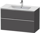 DURAVIT D-Neo Waschtischunterbau 1010 mm Eiche Schwarz mit Bronze Griff